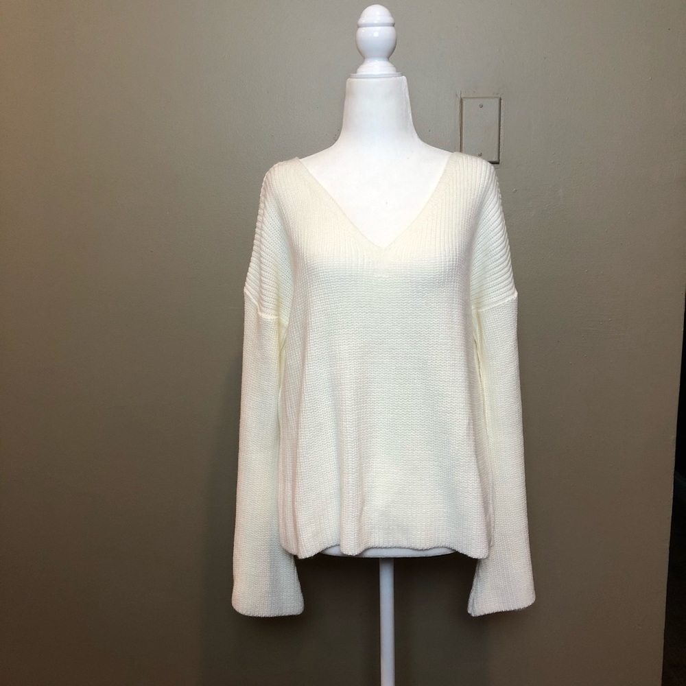 Topshop Lattice Back Sweater